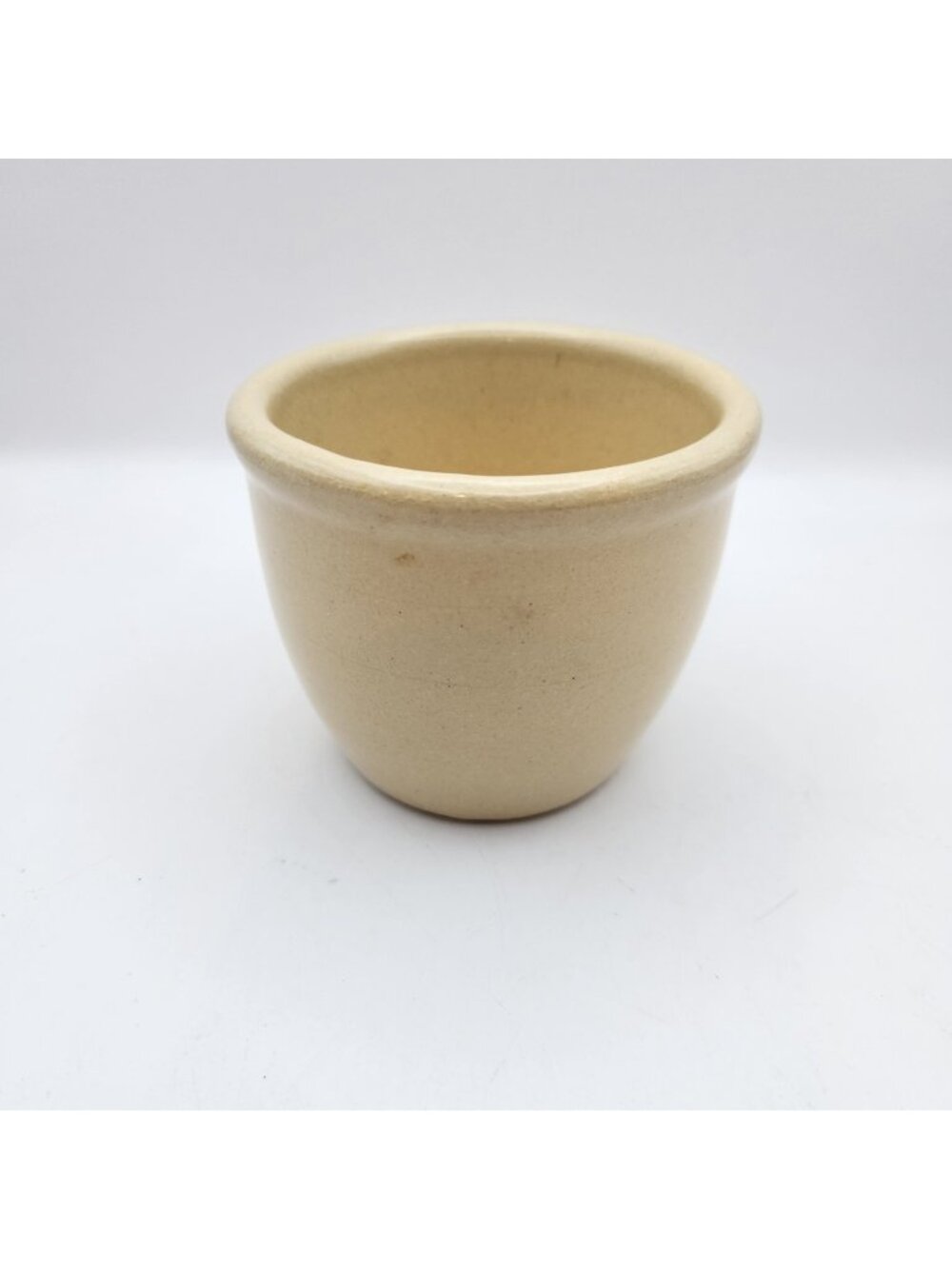 Vintage Roseville Tan Small Kitchen Crock 3.5" x 3.5" x 3"H USA 10 oz Stoneware